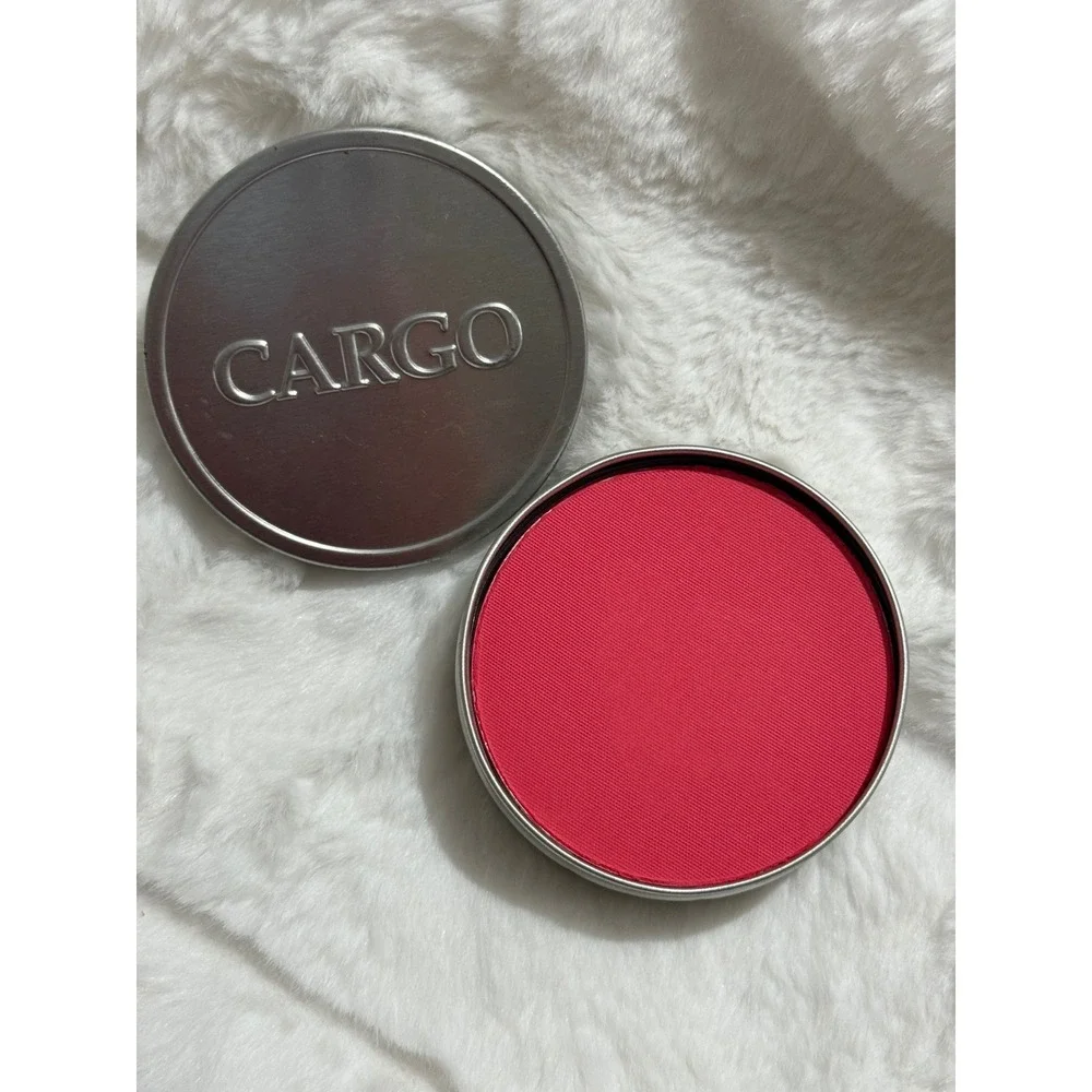 Cargo Cosmetics Powder Blush Key Largo BL-22 Bright Pink Face Makeup Tin 0.31oz